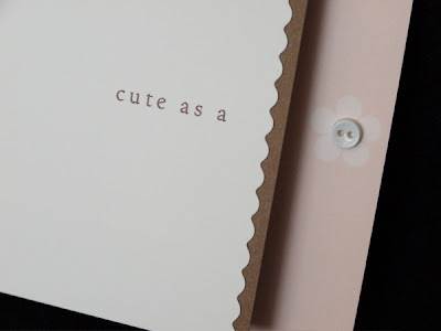 Cute as a Button Baby Announcement