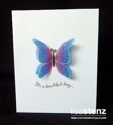 Embrace Life Chalk-Popped Butterfly Card