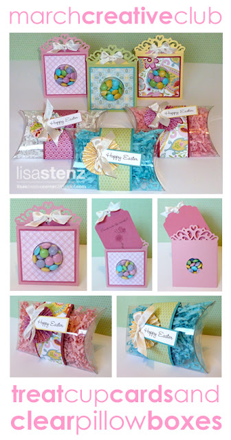 March Creative Club – Easter Treat Cup Cards and Pillow Boxes