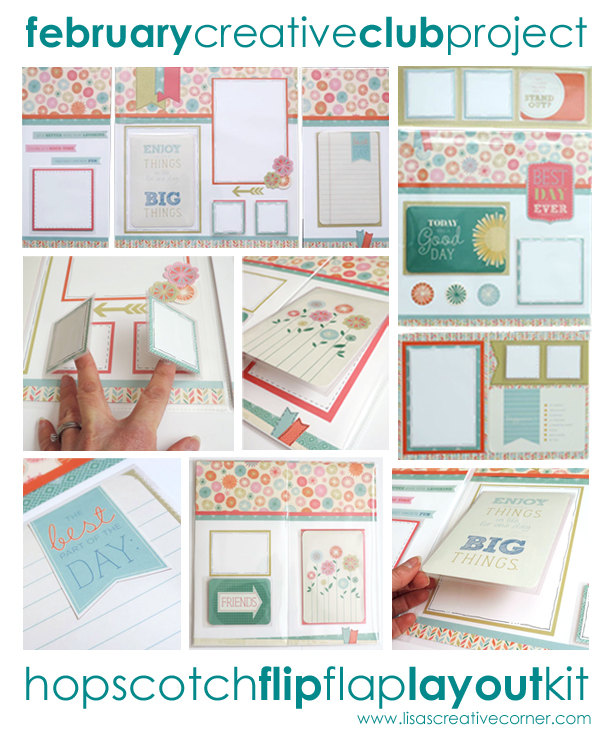 February Creative Club Project – Hopscotch Flip Flap Layout