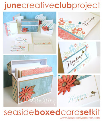 June Project Kit – Seaside Boxed Card Set