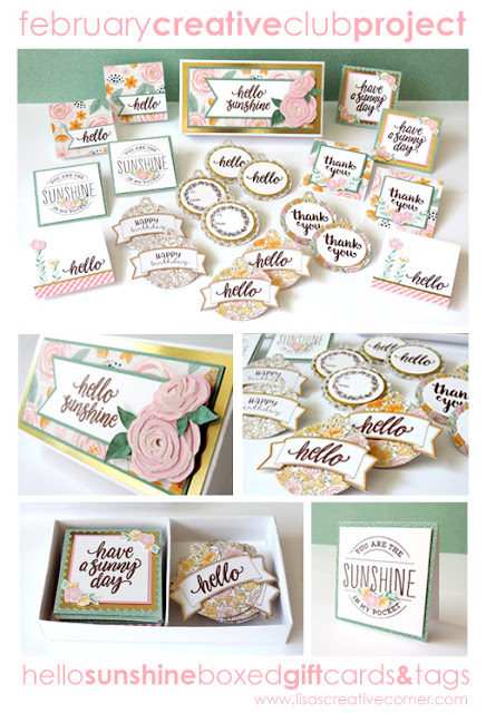 February Project Kit – Hello Sunshine Boxed Gift Cards & Tags Kit