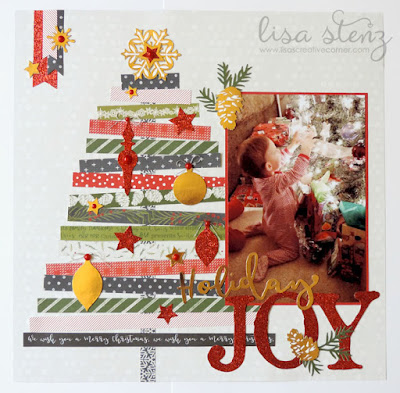 Christmas Joy Layout using Zip Strips