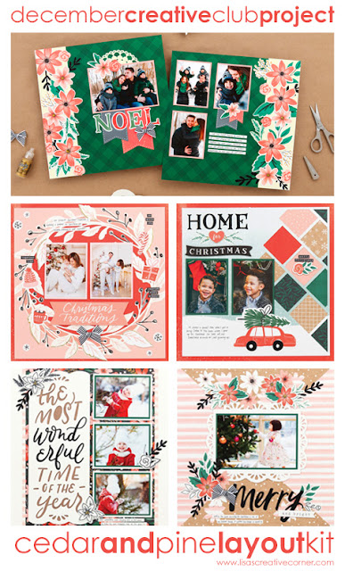 December Project Kit – Cedar and Pine Scrapbook Layout Kit