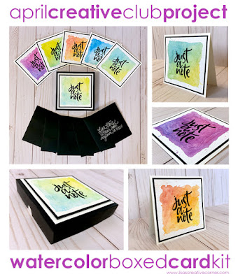 April Project Kit – Just a Note Watercolor Boxed Card Kit