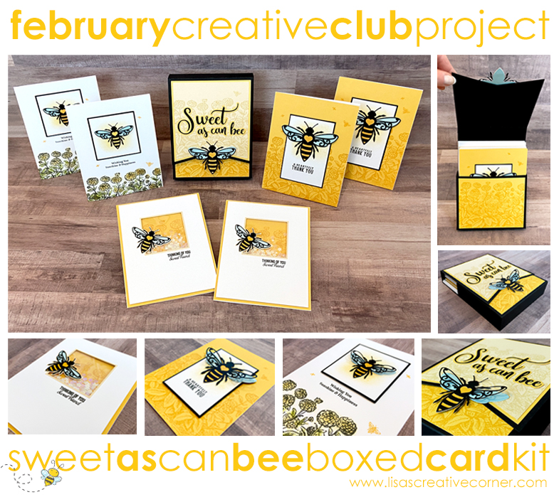 February Project Kit – Sweet As Can Bee Boxed Card Kit