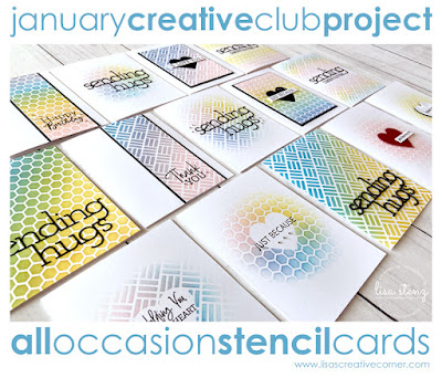 January Project Kit – All-Occasion Stencil Card Kit