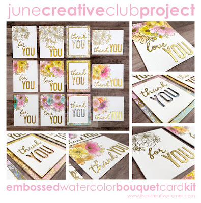 June Project Kit – Embossed Watercolor Bouquet Cards