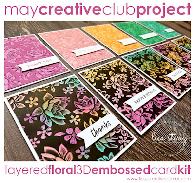May Project Kit – Layered Florals 3D Embossed Card Kit