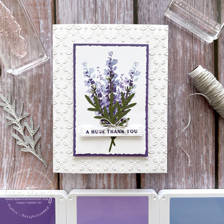 Painted Lavender Thank You Card