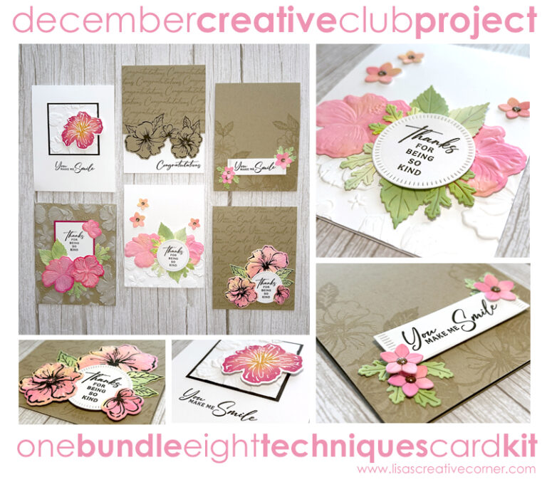 December Kit – One Bundle, Eight Techniques with Happy Hibiscus
