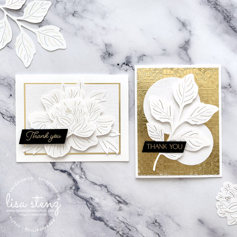 Stepping Up the Thank You Kindly Card Kit with Gold Foil Accents
