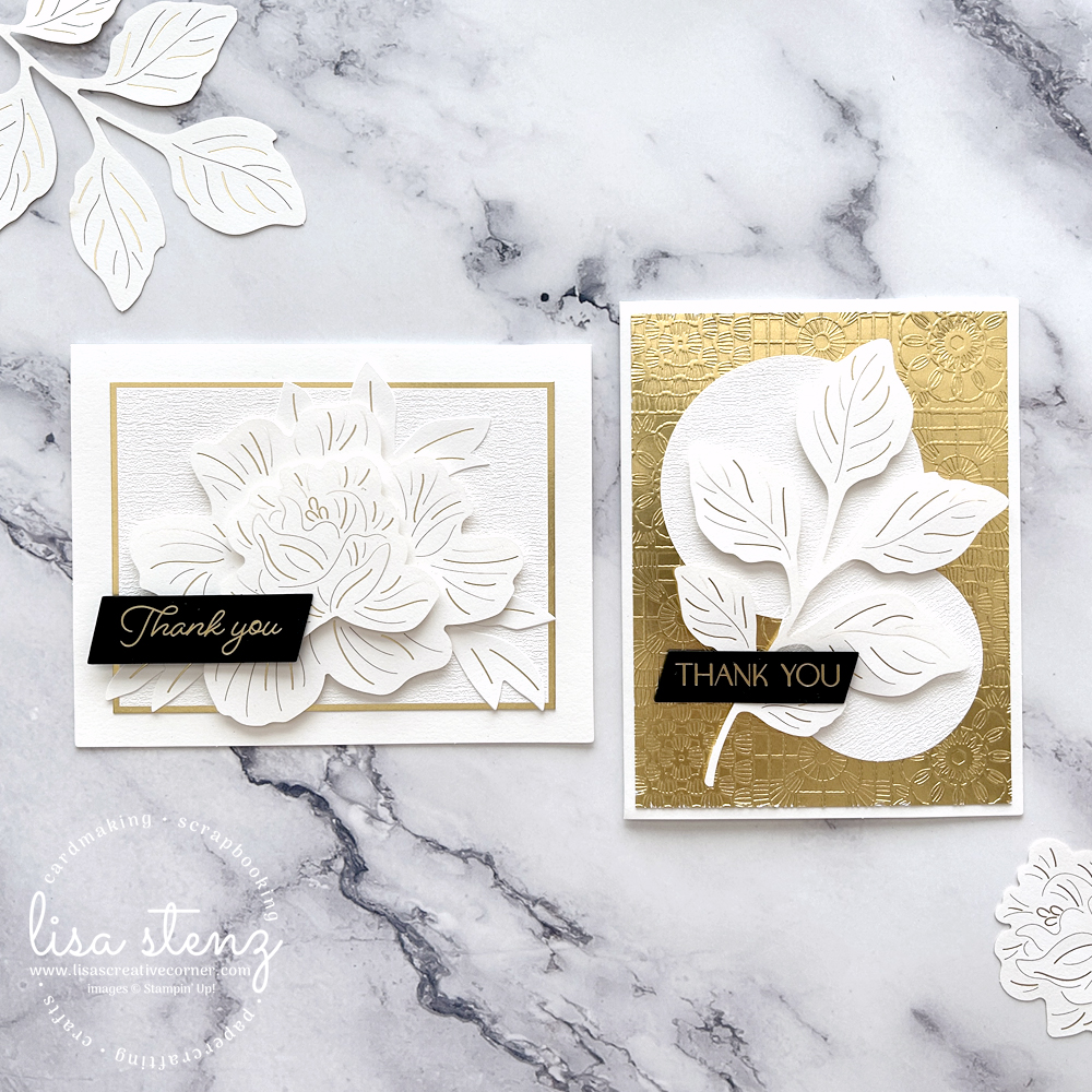 Stepping Up the Thank You Kindly Card Kit with Gold Foil Accents