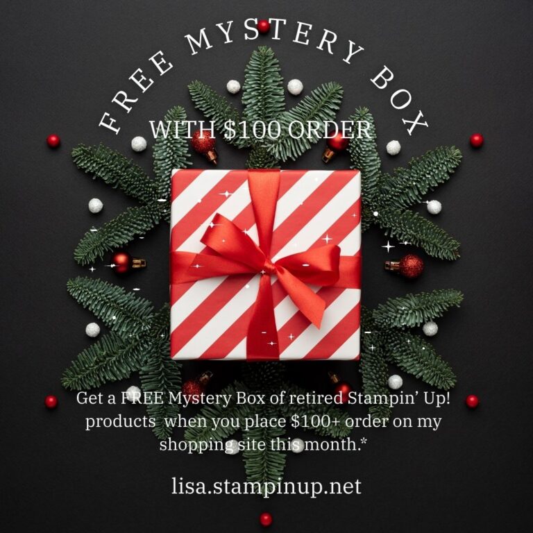 Get a FREE Mystery Box with your $100 order this month!
