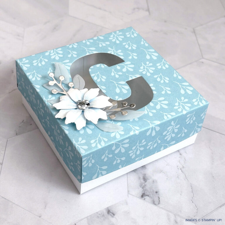 How to Make a Monogram Box using December POM and Party Alphabet Dies