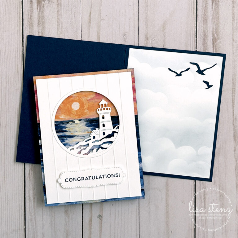 Sneak Peek: Sunset & Scenic Coast Lighthouse Card