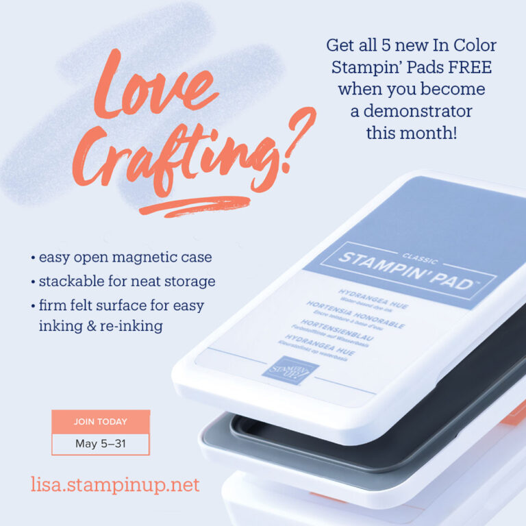 Stampin’ Up! Starter Kit Promotion | Free New In Color Ink Pads or Extra $35 in Products