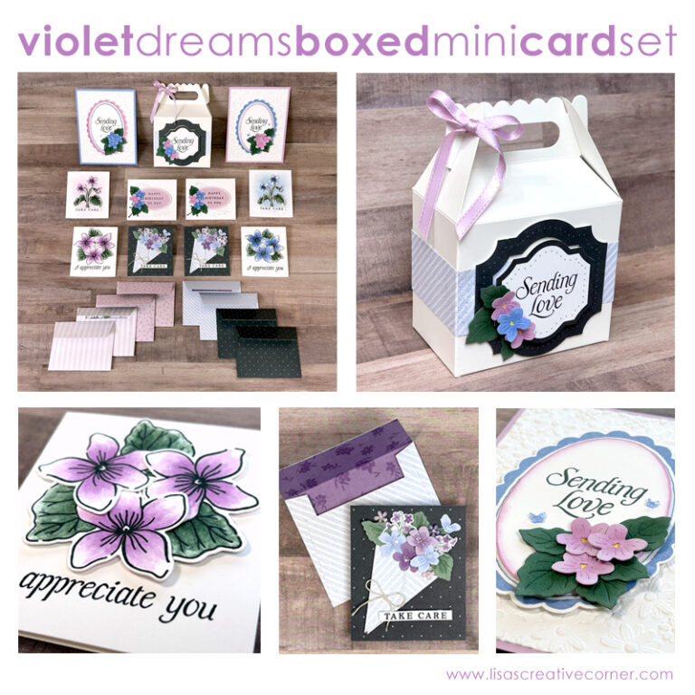 July Project Kit: Violet Dreams Boxed Mini Card Set