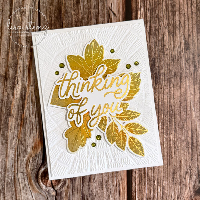 Hot Foiled Leaves with a Soft Fall Color Blend