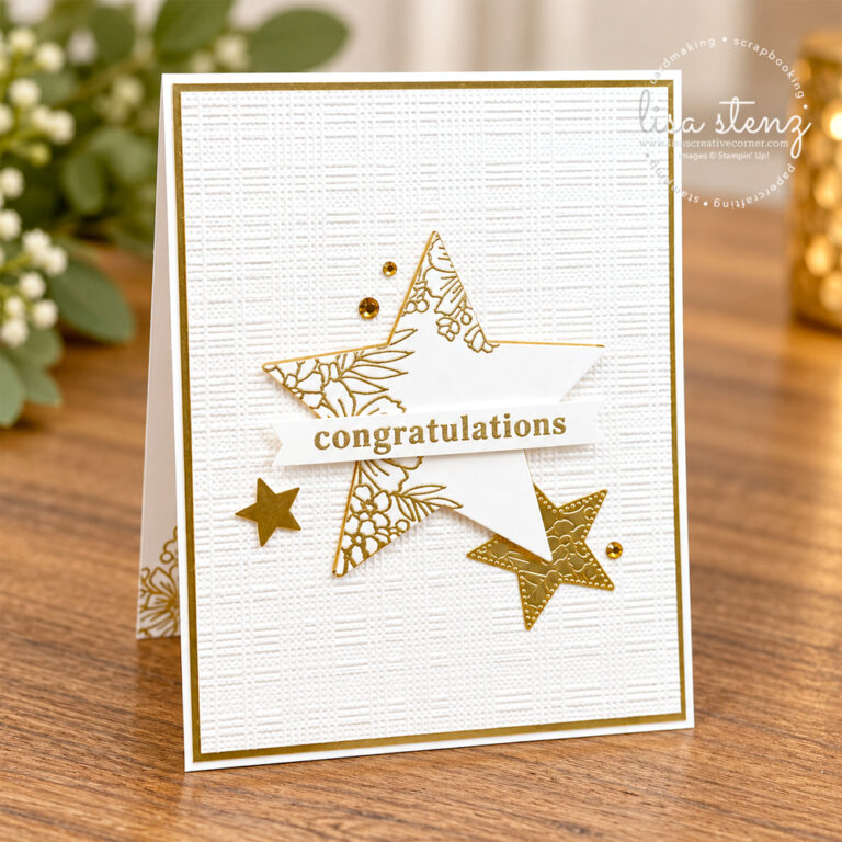 A Gold & White Congratulations Card